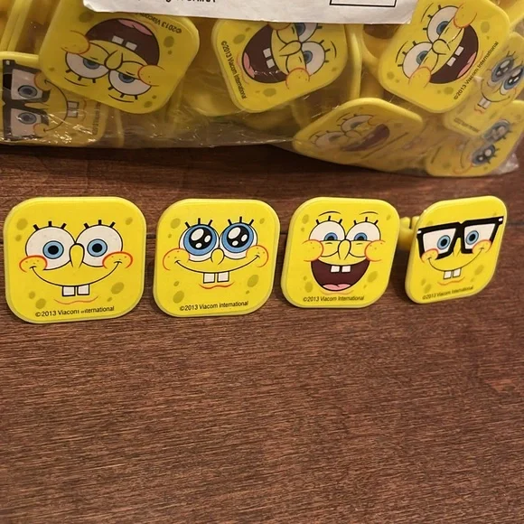 SpongeBob Cupcake Topper Rings - Picture 2 of 3